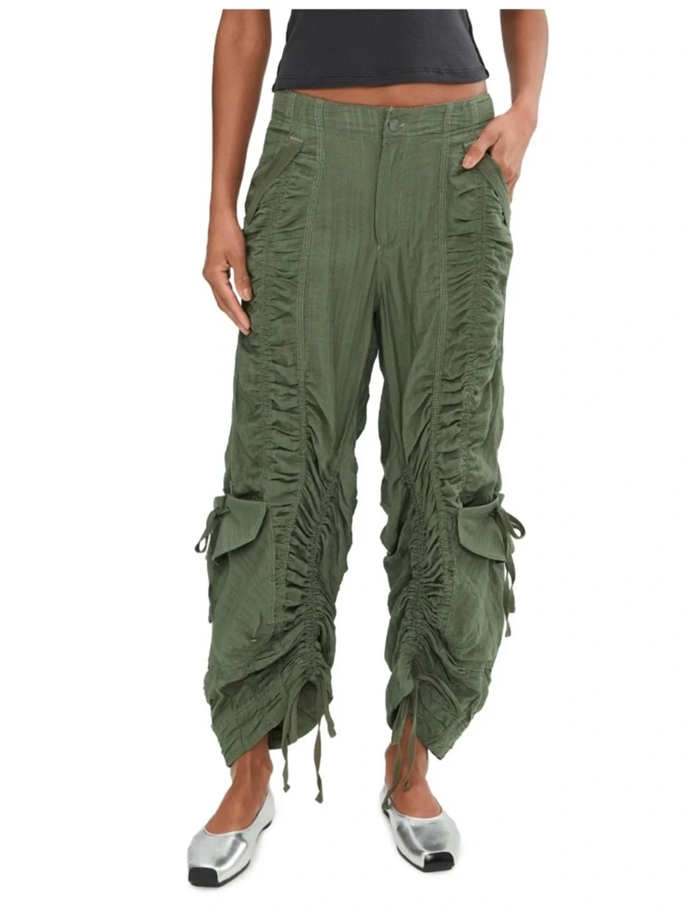 Free People Scorpio Shirred pants - Picture 2 of 8